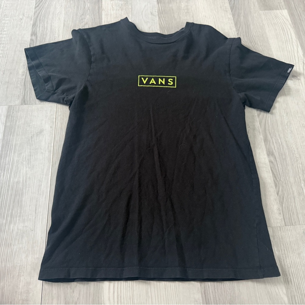 Vans Black Tee with Yellow Logo